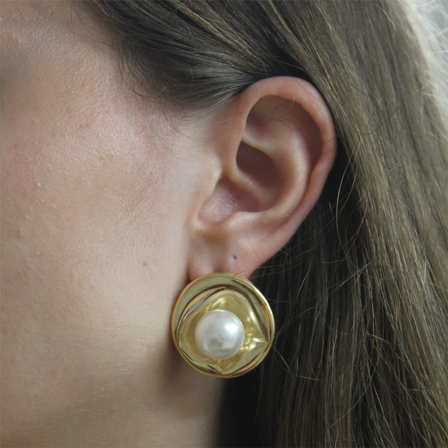 Geometric Pearl EARRING