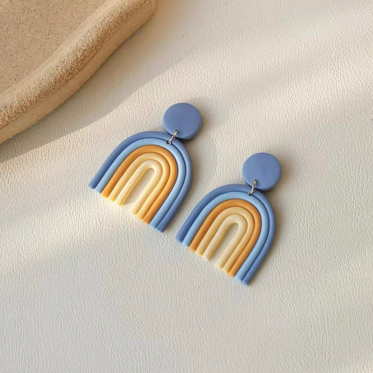 Rainbow Clay Earring