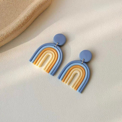 Rainbow Clay Earring